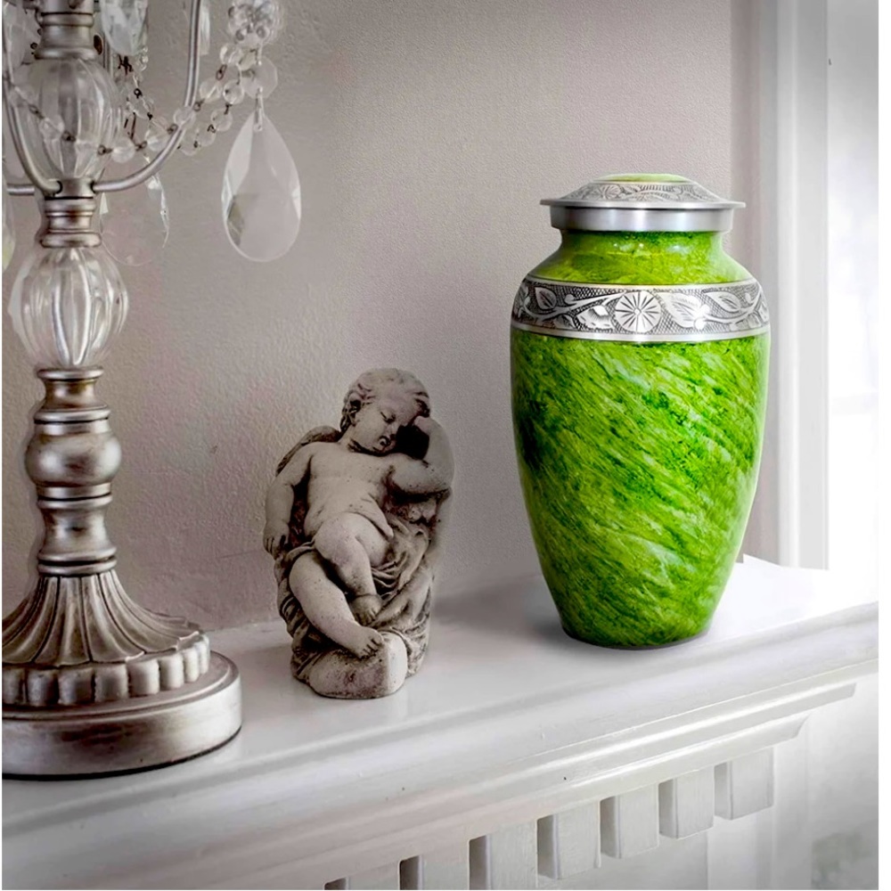 GREEN MARBLE
ALUMINUM
CREMATION URN
FOR ADULTS UP TO 200 LBS